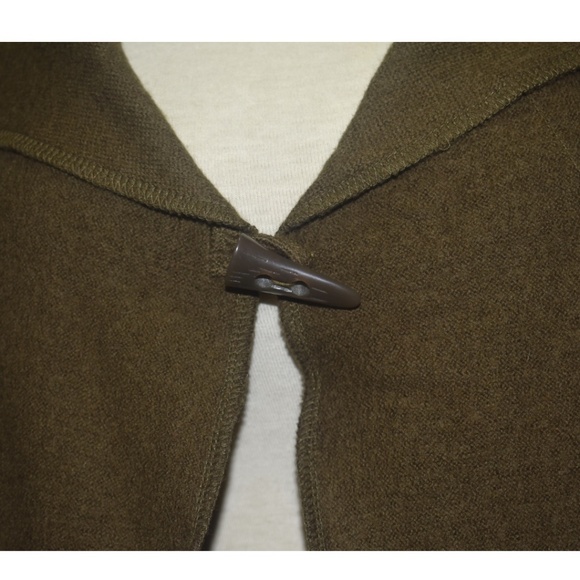 Moyuru Brown Tone Wool Vest with Collar Lagenlook Artsy One Size XL - Picture 2 of 9